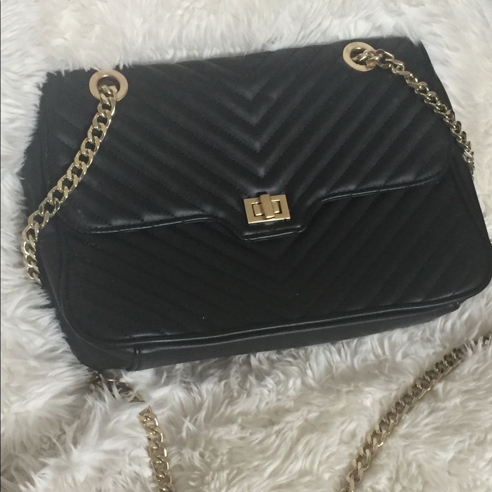 Black Quilted Steve Madden Purse
